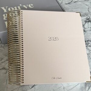 2026 Dailee Daily format Spiral Planner with Gold Accents New! Rosewood Cover